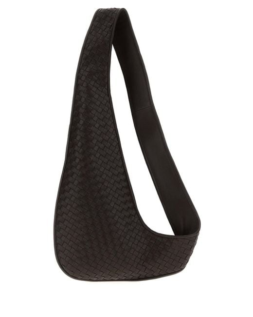 Borsa a tracolla Sling Veneto in pelle testa di moro di Bottega Veneta in Black da Uomo