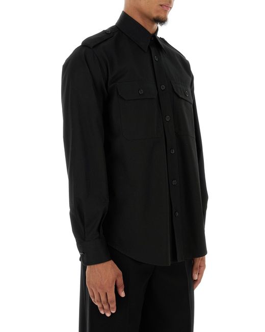 McQueen Black Cotton Shirt for men
