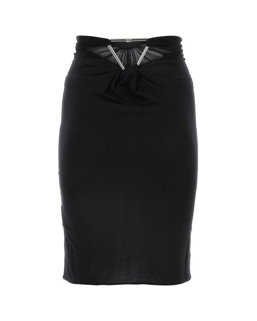 Coperni Black Midi Skirt Triangle