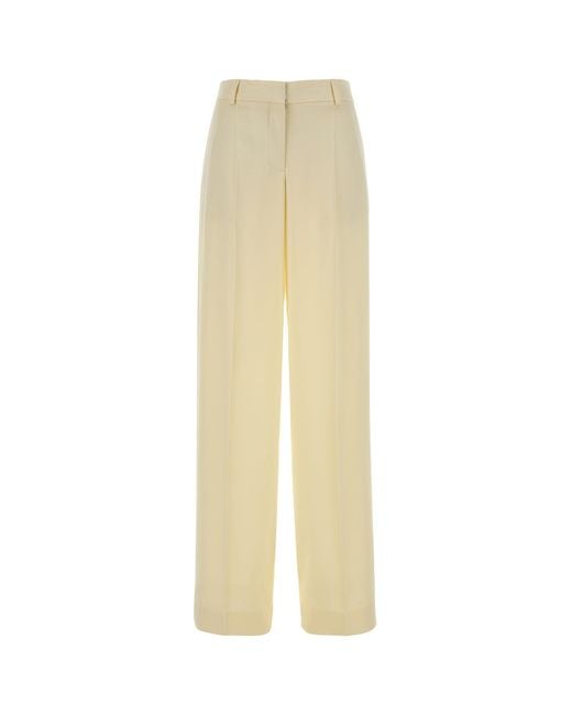 Stella McCartney White Pastel Satin Wide-Leg Pant