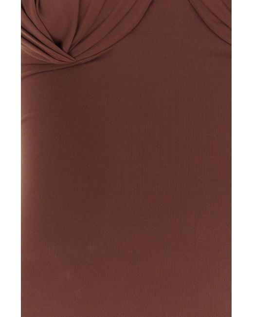 Amotea Brown Stretch Nylon Serena Swimsuit