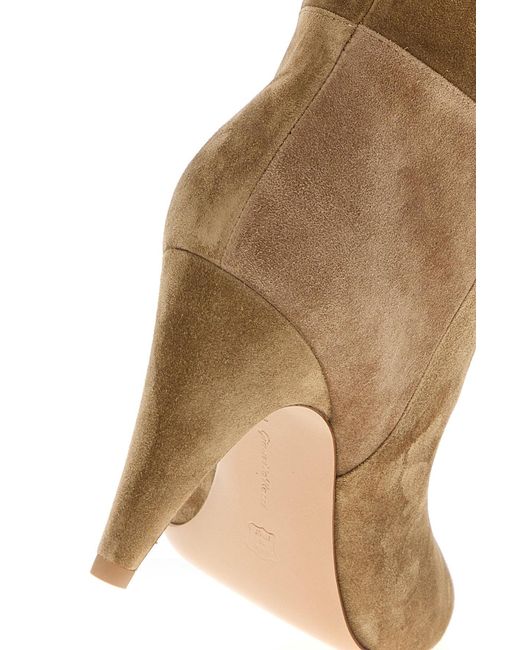 Gianvito Rossi Brown Cappuccino Suede Elise Boots