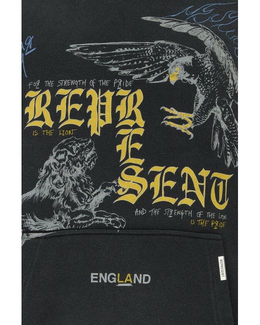 Represent Black Slate Cotton Sweatshirt for men
