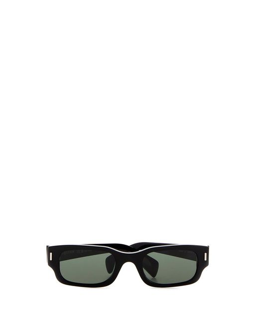McQueen Black Acetate Panthos Sunglasses
