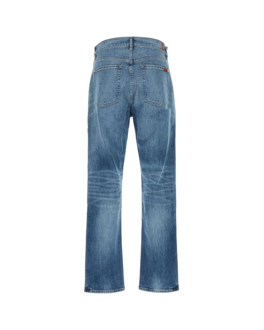7 For All Mankind Blue Stretch Denim Jeans for men
