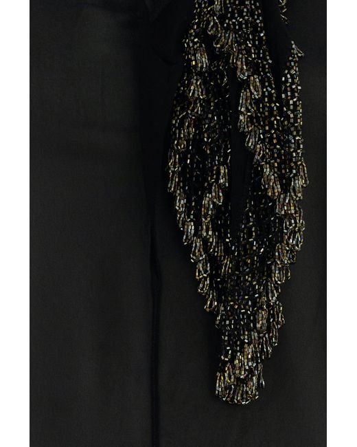 Blusa Elaura in crepe nero di Isabel Marant in Black