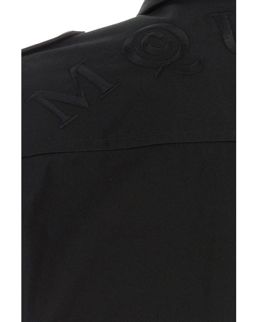 McQueen Black Cotton Shirt for men