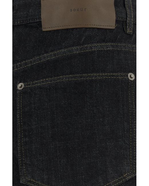 Soeur Black Denim Wide-leg Jeans