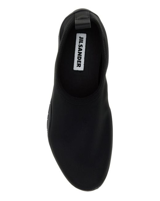 Jil Sander Black Fabric Elbe Slip Ons