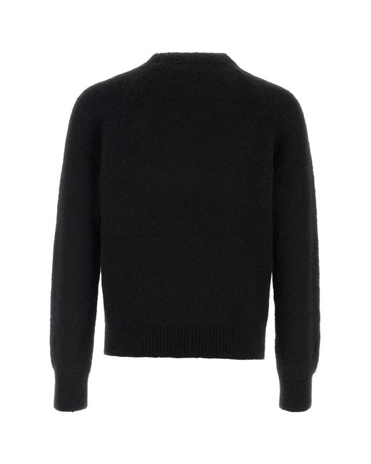 Dries Van Noten Black Alpaca Blend Melbourne Sweater for men