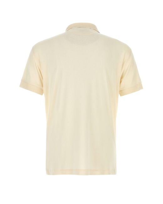 Polo in misto cotone avorio di Tom Ford in White da Uomo