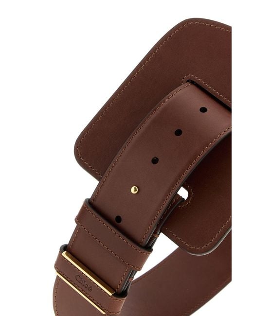 Chloé Brown Leather Chloè Max Belt