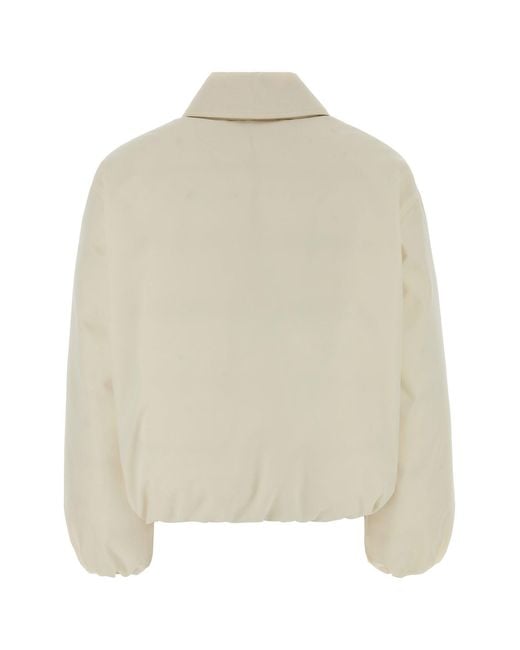 Jil Sander Natural Ivory Polyester Down Jacket
