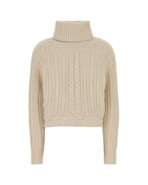 Isabel Marant Natural Ivory Cotton Blend Brenda Sweater