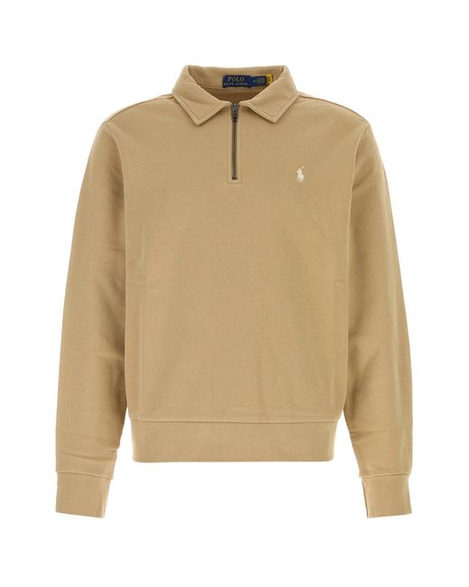 Polo Ralph Lauren Natural Beige Cotton Polo Shirt for men