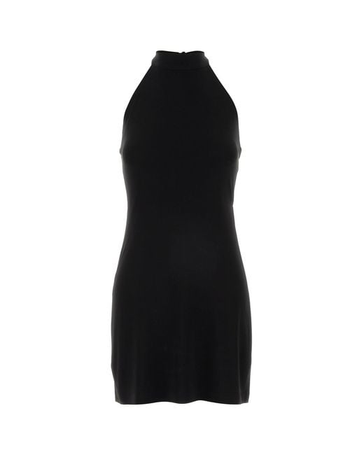 Norma Kamali Black Abito Corto Smanicato