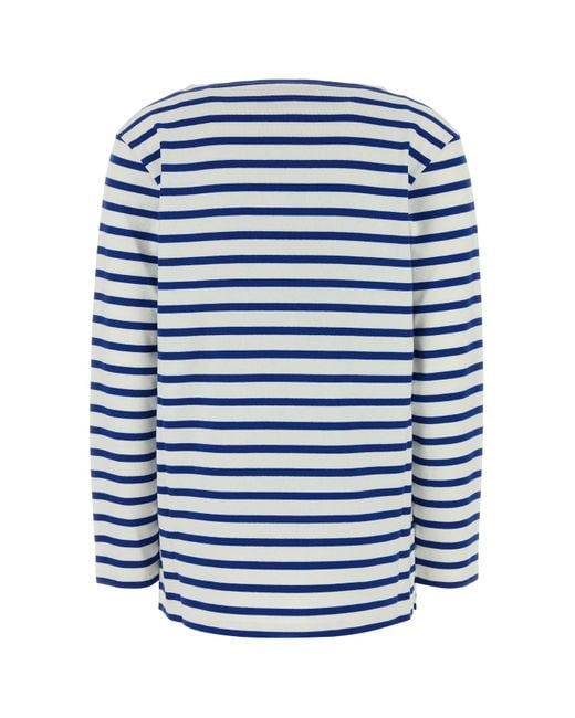 Valentino Garavani Blue Embroidered Cotton T-shirt
