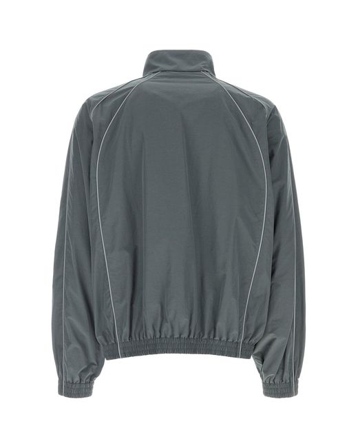 Balenciaga Gray Dark Grey Cotton And Nylon Jacket for men