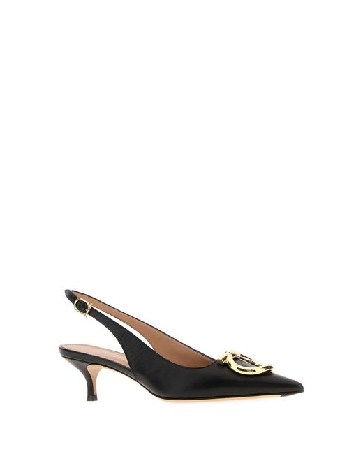 Ferragamo Black Slingback Pumps
