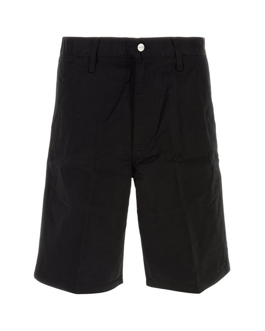 Simple Short in twill nero di Carhartt in Black da Uomo