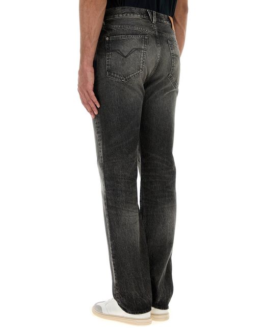 Versace Gray Black Denim Jeans for men