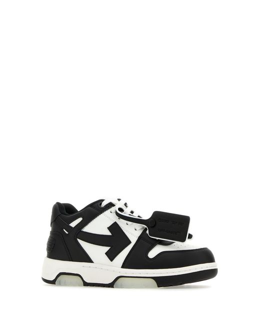 Off-White c/o Virgil Abloh Black Two-tone Leather Out Of Office Sneakers