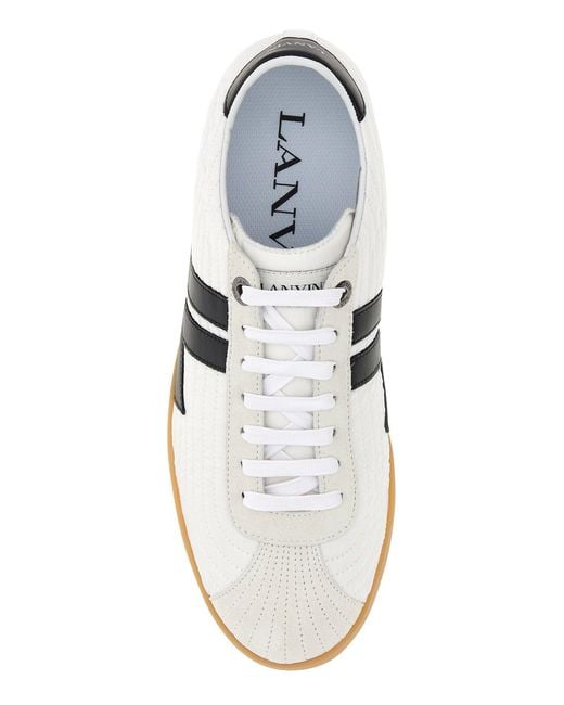 Lanvin Black White Canvas Glen 2.0 Sneakers