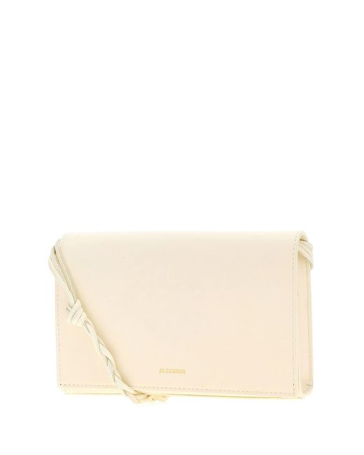 Jil Sander Natural Ivory Leather Tangle Wallet