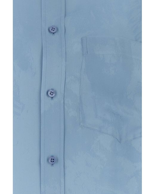 Balenciaga Light Blue Silk Shirt