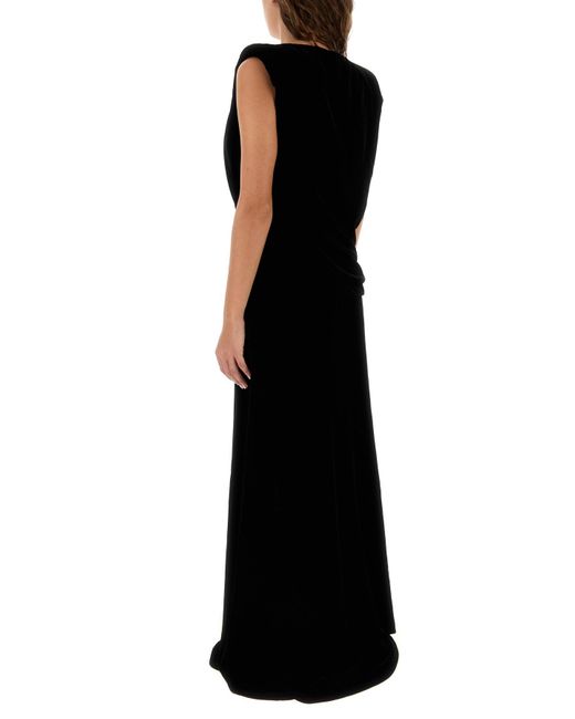 Valentino Garavani Black Velvet Long Dress