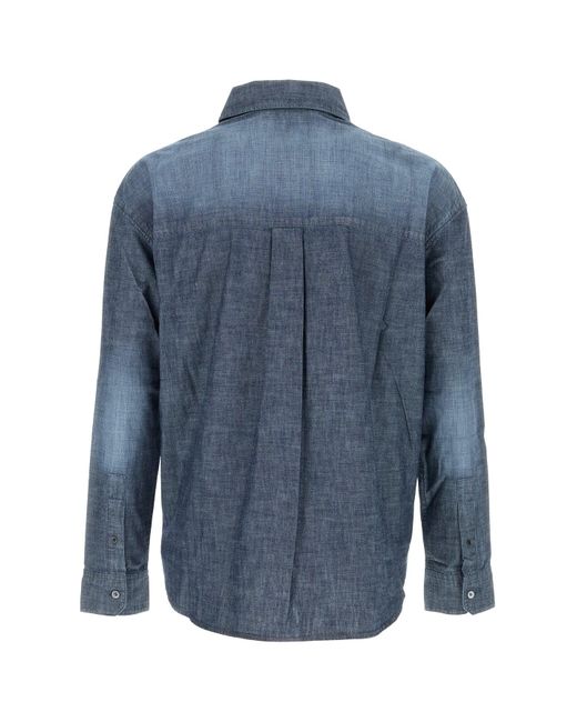 Camicia in chambray avio di Loewe in Blue da Uomo