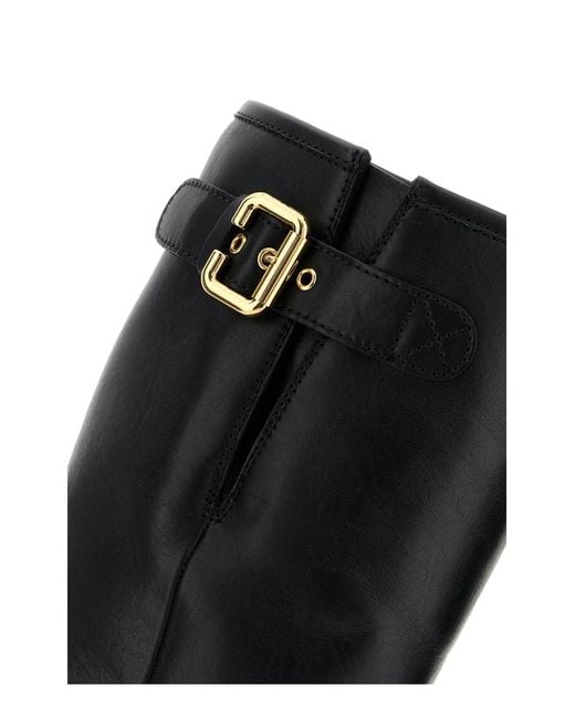Chloé Black Leather Delia Boots