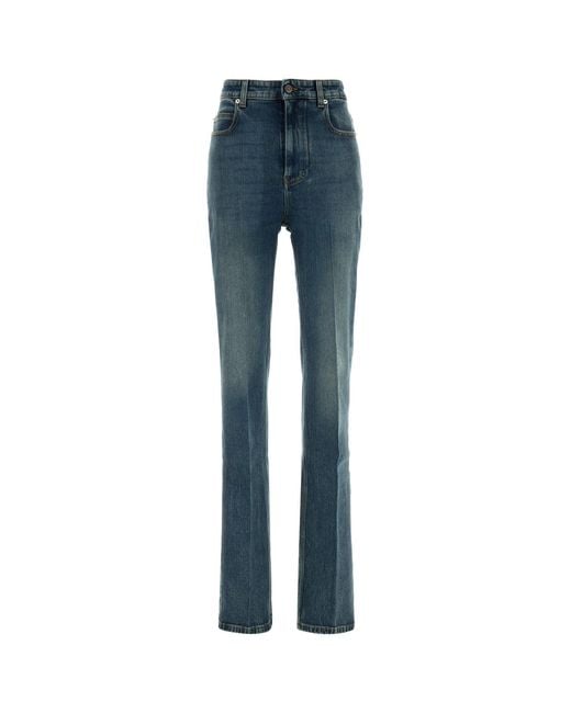 Balenciaga Blue Stretch Denim Jeans