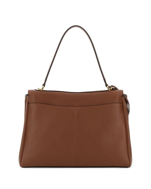 Balenciaga Brown Caramel Leather Medium Rodeo Handbag