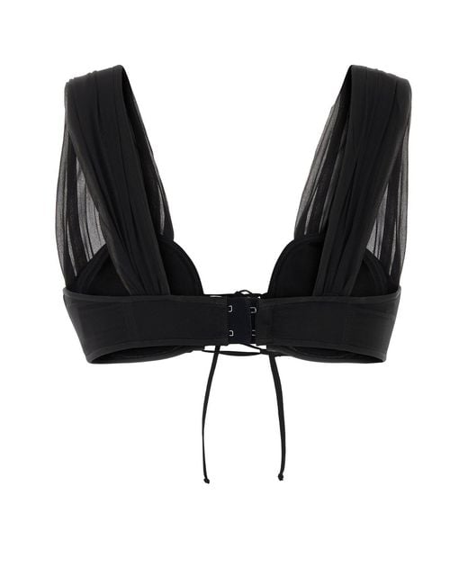 GIUSEPPE DI MORABITO Black Silk Bra
