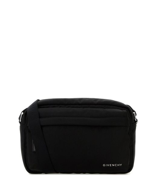 Givenchy Black Fabric Essential U Crossbody Bag for men