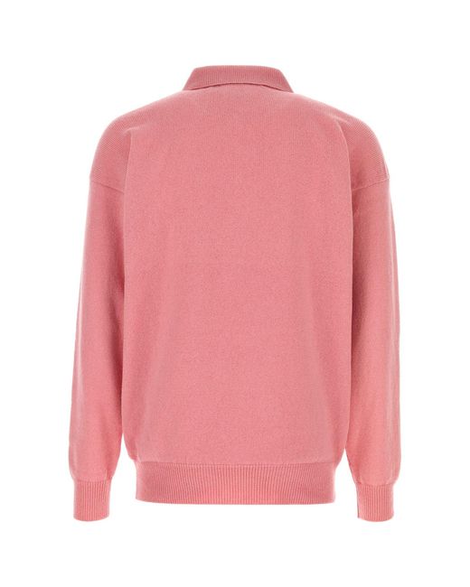 J.W. Anderson Pink Wool Polo Shirt for men