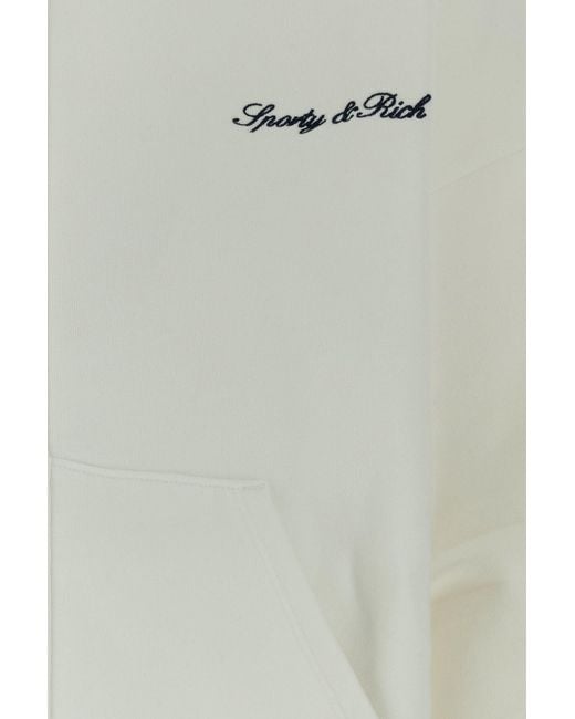 Sporty & Rich White Cotton Sweatshirt