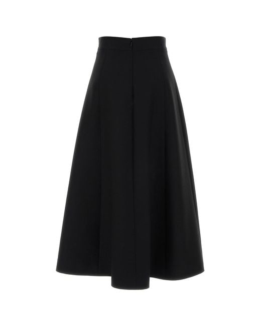 Valentino Garavani Black Crepe Couture Skirt