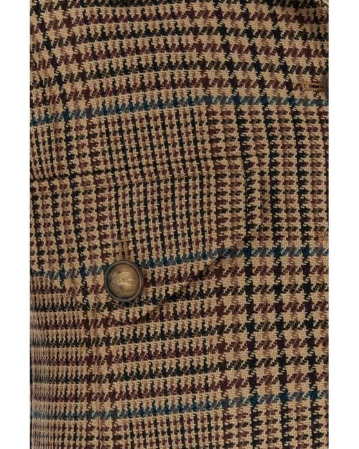 Etro Brown Embroidered Wool Blazer