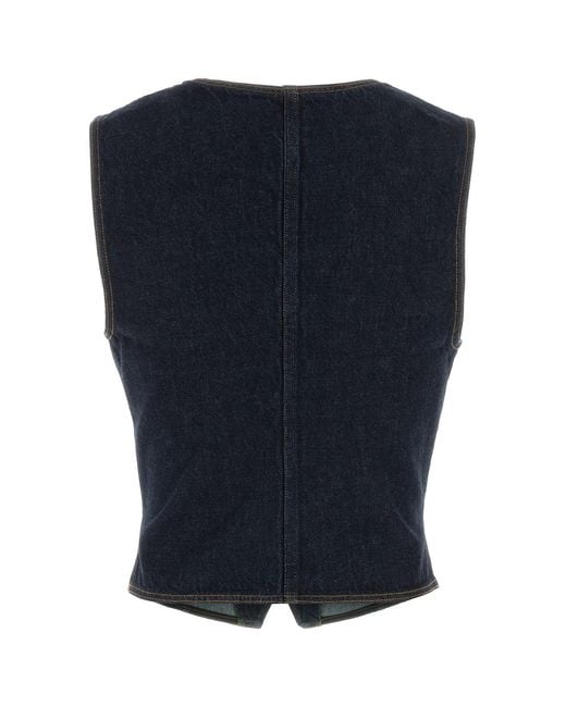 FRAME Blue The Denim Vest