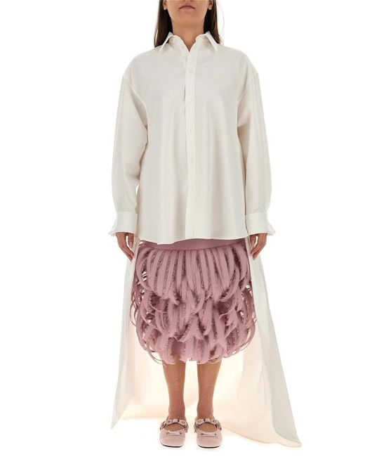Balenciaga Pink Wool Blend Skirt