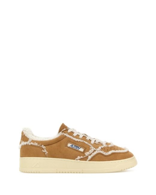 Autry Multicolor Camel Suede Medalist Sneakers for men