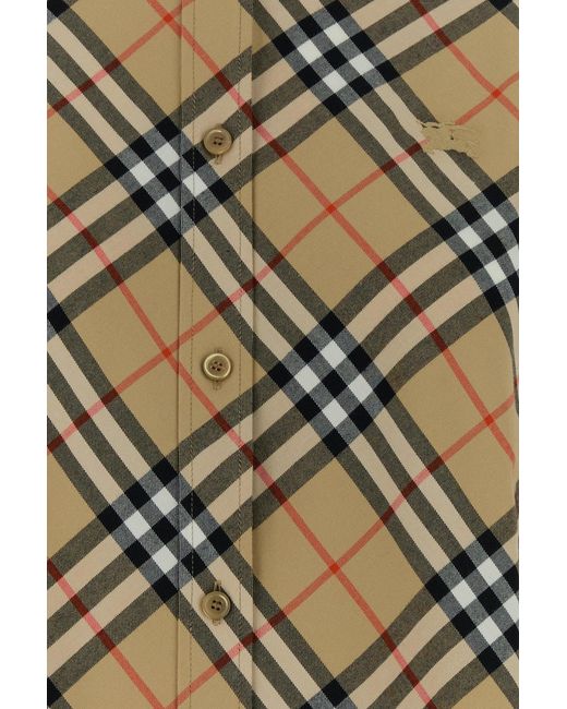 Burberry Gray Checks Regular Shirt
