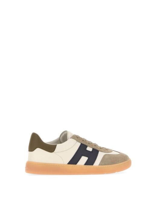 Hogan Multicolor Ivory Leather Cool Sneakers for men