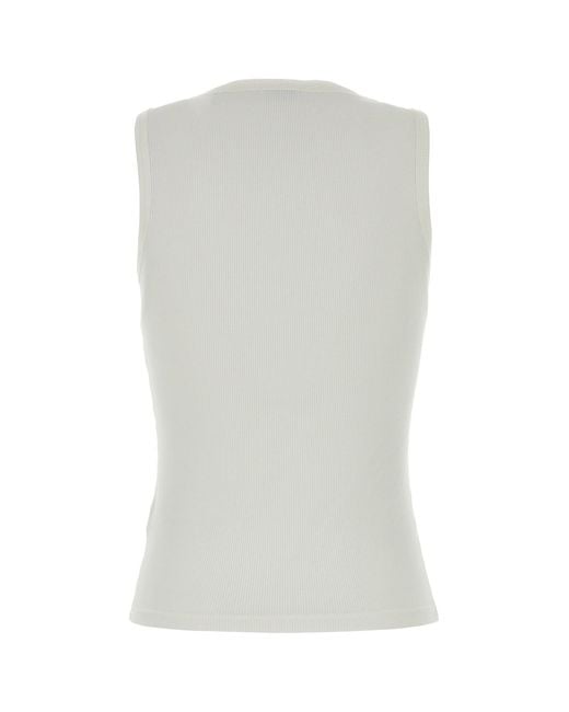 Burberry Gray Scoop Neck T-Shirt