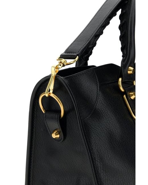 Balenciaga Black Leather Medium Le City Uptown Handbag