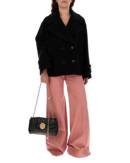 Chloé Black Oversized Wool Short Coat