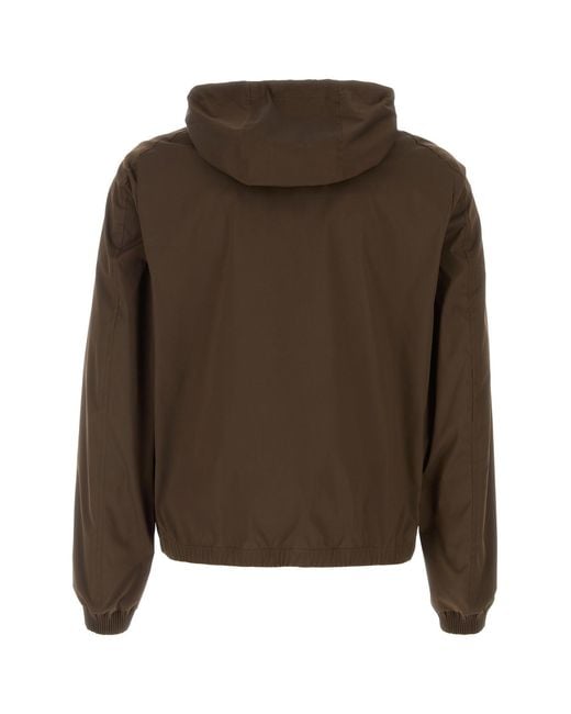 Moorer Brown Chocolate Stretch Polyester Albori Jacket for men
