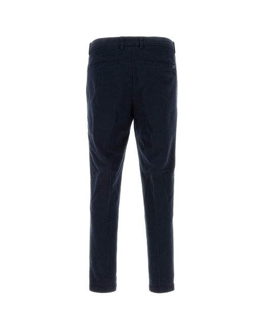 Pantalone in misto cotone stretch blu navy di Boss in Blue da Uomo